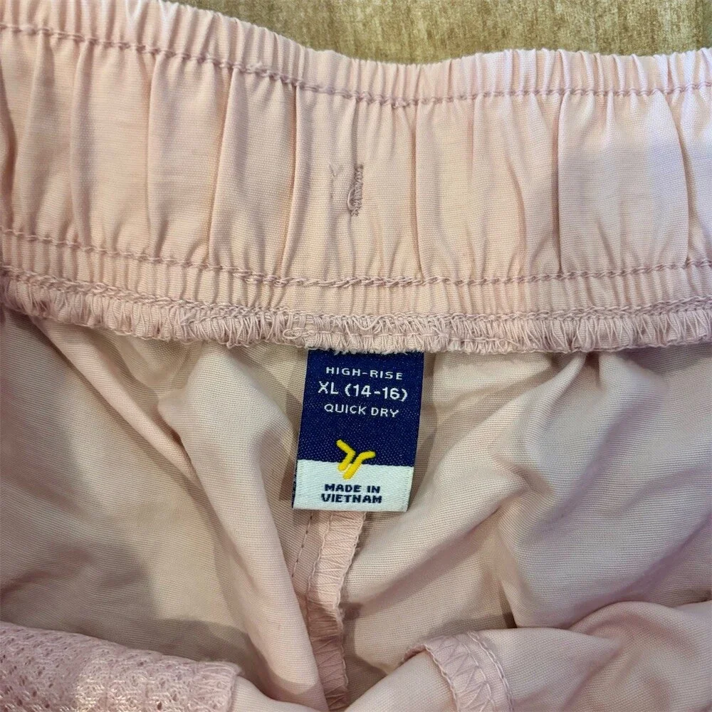 Old Navy Girls Cargo Jogger Pants Pink XL (14-16) High Rise Quick Dry